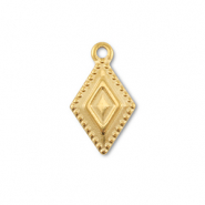 Stainless Steel - Rostfrei Stahl Anhänger Rhombus Gold