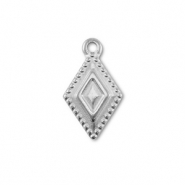 Stainless Steel - Rostfrei Stahl Anhänger Rhombus Silver