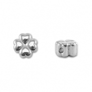 Stainless Steel - Rostfrei Stahl Perlen Gl&uuml;cksklee Silver