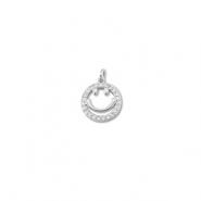 Brass TQ Metall Anhänger Smiley Silver