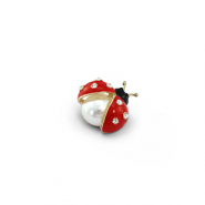Broschen Marienkäfer mit Perle Red-white-black