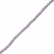 Top Glas Facett Perlen 6x4mm rondellen Dark lavender grey