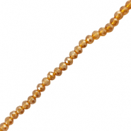 Top Glas Facett Perlen 6x4mm rondellen Brown