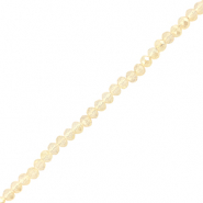 Top Glas Facett Perlen 3x2mm rondellen Light champagne