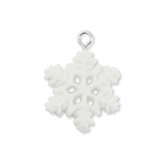Resin Anhänger Schneeflocke White
