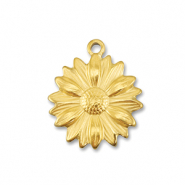 Stainless Steel - Rostfrei Stahl Anhänger Blume Gold