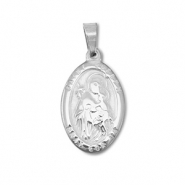 Stainless Steel - Rostfrei Stahl Anhänger Oval "Saint Joseph" Silver