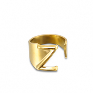 Ringe aus Stainless Steel - Rostfreiem Stahl Buchstabe Z Gold
