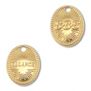 BY31® Stainless Steel - Rostfrei Stahl Anhänger Engelszahlen 888 / Balance Gold