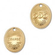 BY31® Stainless Steel - Rostfrei Stahl Anhänger Engelszahlen 555 / Change Gold