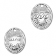 BY31® Stainless Steel - Rostfrei Stahl Anhänger Engelszahlen 555 / Change Silver