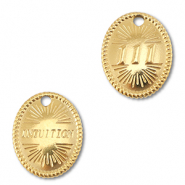 BY31® Stainless Steel - Rostfrei Stahl Anhänger Engelszahlen 111 / Intuition Gold