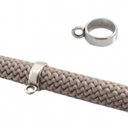 Metall DQ Ring mit Öse Antik silber (Nickelfrei)