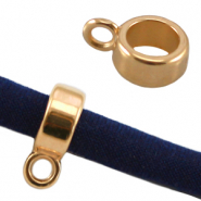 Metall DQ Ring mit Öse 8mm Gold (Nickelfrei)