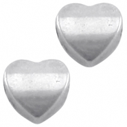 Herz 8mm DQ Metall Antik silber (Nickelfrei)