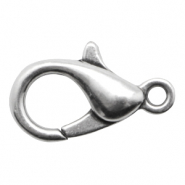 Metall Zubehör DQ Karabinerverschluss 15mm Antik silber (Nickelfrei)
