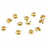 DQ Metall Quetsch-Kaschierperlen 4mm Gold (Nickelfrei)