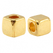 DQ Metall Röhrchen viereckig Gold (Nickelfrei)