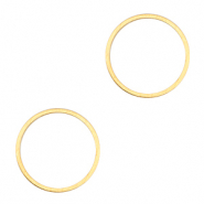 Metall Zubeh&ouml;r dichter Ring 15mm Gold (Nickelfrei)