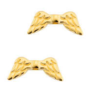 Metall Perlen DQ Angel Wings / Engelflügel Gold (Nickelfrei)