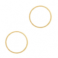 Metall Anh&auml;nger DQ Zwischenst&uuml;ck Zirkel 14mm Gold (Nickelfrei)