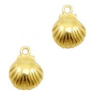 Metall Anhänger DQ Muschel Gold (Nickelfrei)