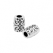 Metall Perlen DQ Tube Ø2mm Antik silber (Nickelfrei)