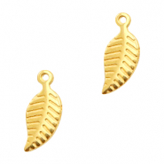Metall Anhänger DQ Blatt Gold (Nickelfrei)