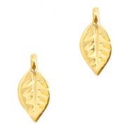 Metall Anhänger DQ Blatt Gold (Nickelfrei)