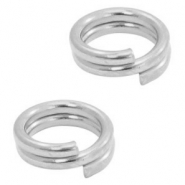 Metall Zubehör DQ Spaltring 5mm Antik silber (Nickelfrei)