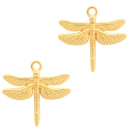 Metall Anhänger DQ Libelle Gold (Nickelfrei)