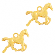 Metall Anhänger DQ Pferd Gold (Nickelfrei)