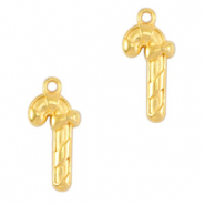 Metall Anh&auml;nger DQ Zuckerstange Gold (Nickelfrei)