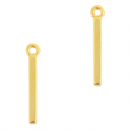 Metall Anhänger DQ Bar Gold (Nickelfrei)