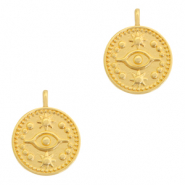 Metall Anhänger DQ Auge 15mm Gold (Nickelfrei)