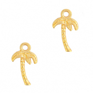 Metall Anhänger DQ Palme Gold (Nickelfrei)
