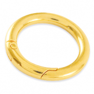 Metall Zubehör DQ Schlüssel Anhänger Ring 35mm Gold (Nickelfrei)