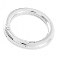 Metall Zubehör DQ Schlüssel Anhänger Ring 35mm Antik silber (Nickelfrei)