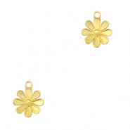 Metall Anhänger DQ Blume Gold (Nickelfrei)