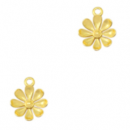 Metall Anhänger DQ Blume Gold (Nickelfrei)