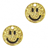 Plexx Anhänger Smiley Gold glitter