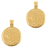 Metall Anhänger DQ Disc of Festos 16mm Gold (Nickelfrei)