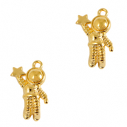Metall Anhänger DQ Astronaut Gold (Nickelfrei)