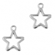 Metall Anhänger DQ Star Antik silber (Nickelfrei)