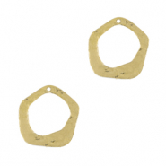 Metall Anhänger DQ irregular Gold (Nickelfrei)