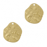 Metall Anhänger DQ irregular Gold (Nickelfrei)