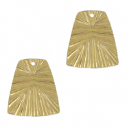 Metall Anhänger DQ Trapez Gold (Nickelfrei)