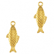Metall Anhänger DQ Fisch Gold (Nickelfrei)