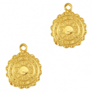 Metall Anhänger DQ Sonne Gold (Nickelfrei)