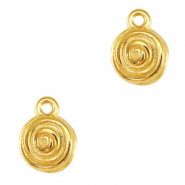 Metall Anhänger DQ Spirale Gold (Nickelfrei)